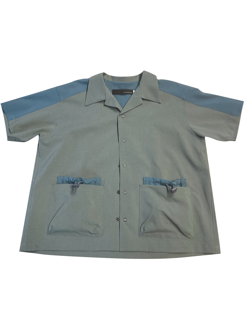 Bicolor Drawcord Pocket Shirt