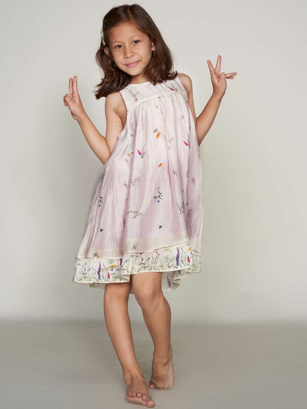 Lily Of The Valley Mauve Dress with Bib