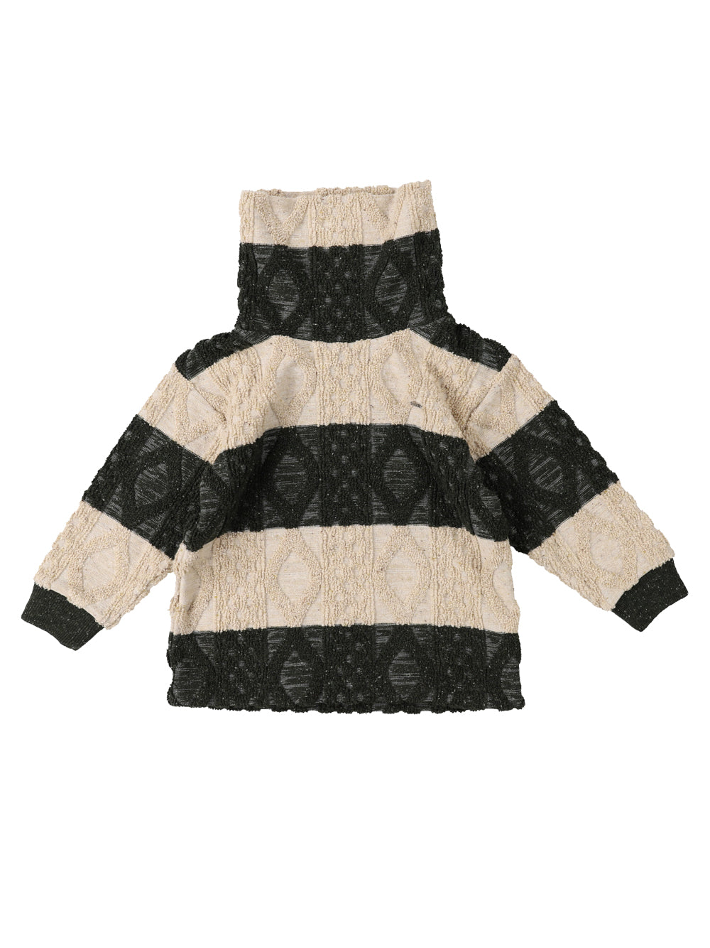 Striped High Neck Pullover