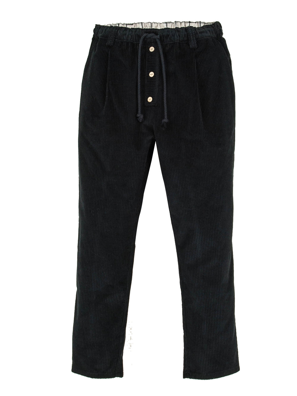 Black Corduroy Cotton Trousers