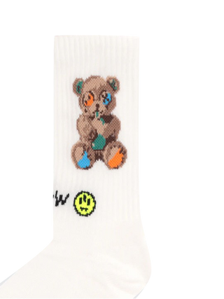 Off White Teddy Socks