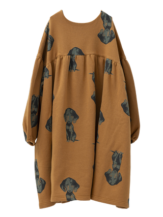 Dog Print Jersey Dress