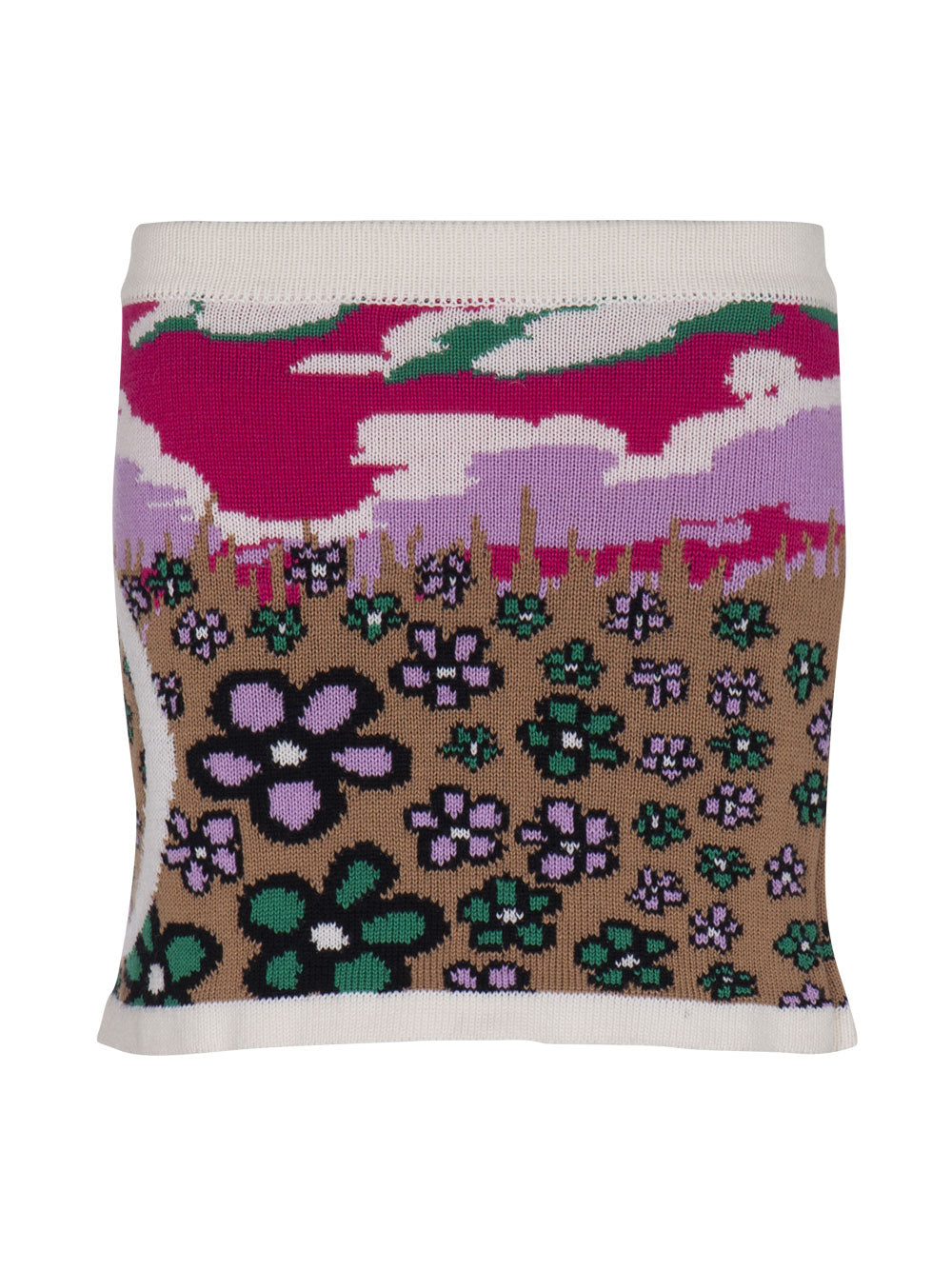 Multicolor Flower Print Skirt