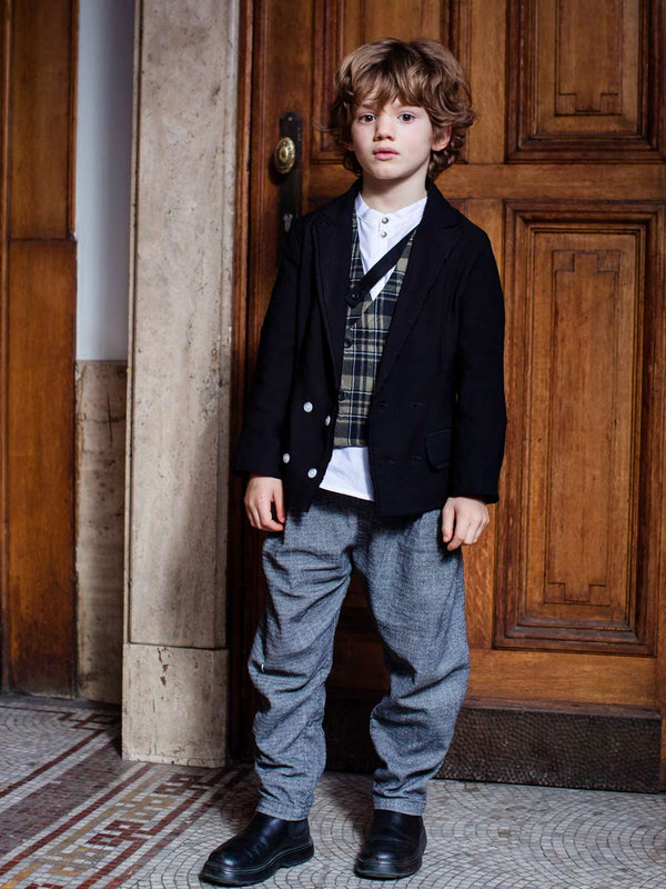 Fallon Blue Cargo Pants - Shan and Toad - Luxury Kidswear Shop