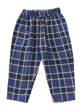 Blue x White Checked Trousers