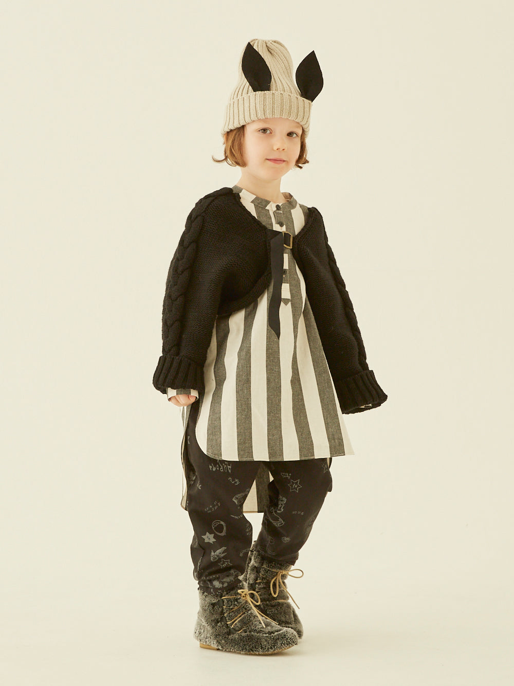 Beast Ecru Beanie - Shan and Toad - Luxury Kidswear Shop