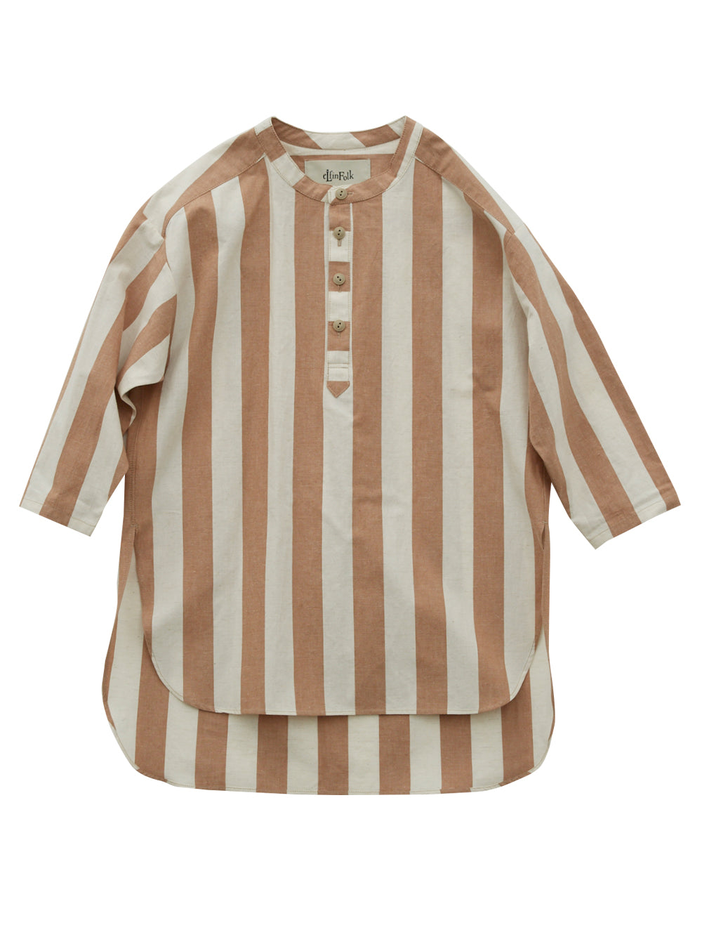 PREORDER: Stripe Long Beige Shirt