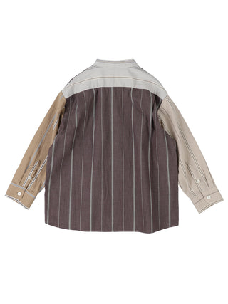 Multi-Panel Striped Shirt