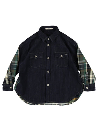 Navy Back Check Shirt