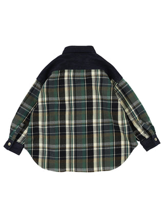 Navy Back Check Shirt