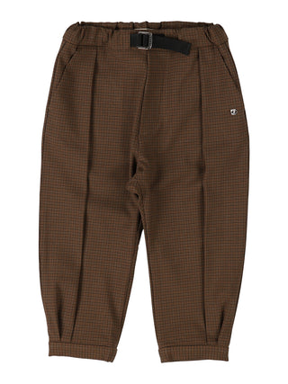 Brown Pleated Tapered Trousers