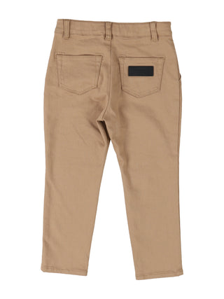 Beige Stretch Twill Hosomi Pants