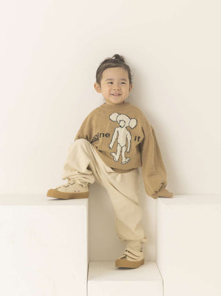 Bear Knit Beige Pullover