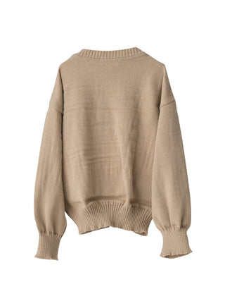 Bear Knit Beige Pullover