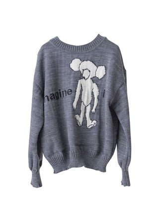 Bear Knit Grey Pullover