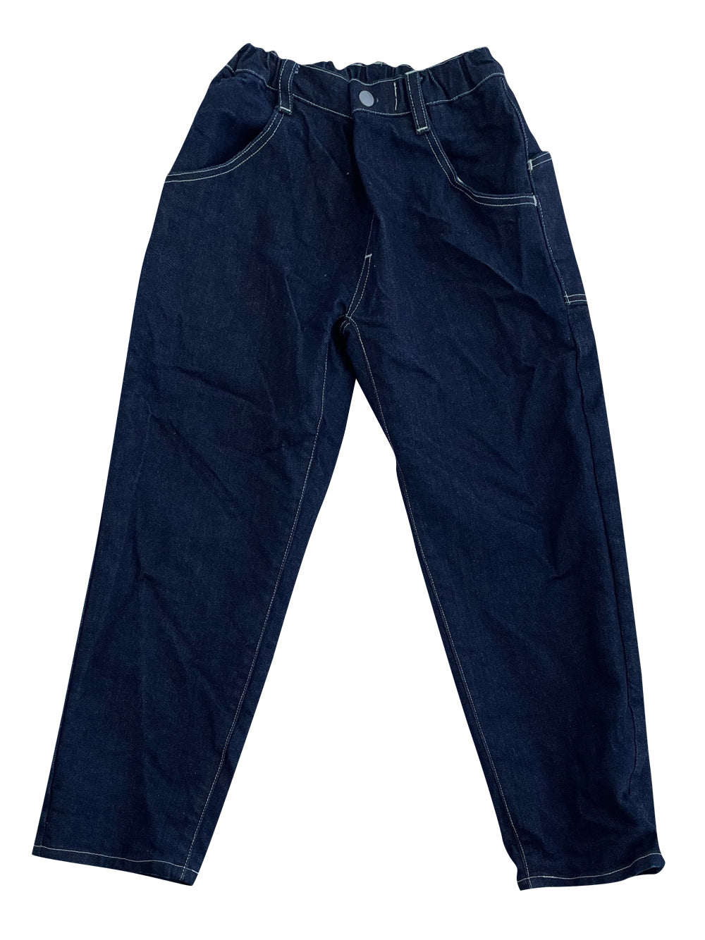 Indigo WIde Tapered Jeans