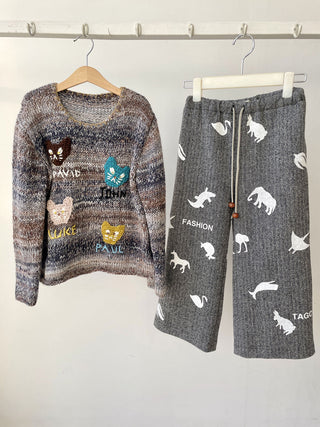 Cat Melange Sweater