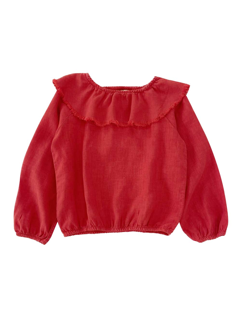 Red Volant Blouse