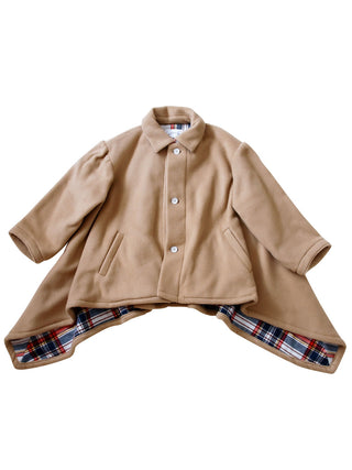 Beige Back Check Coat