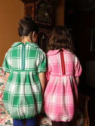 Tartan Shock Pink Dool Dress