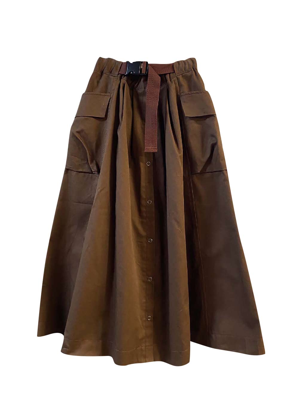 Brown Pocket Skirt