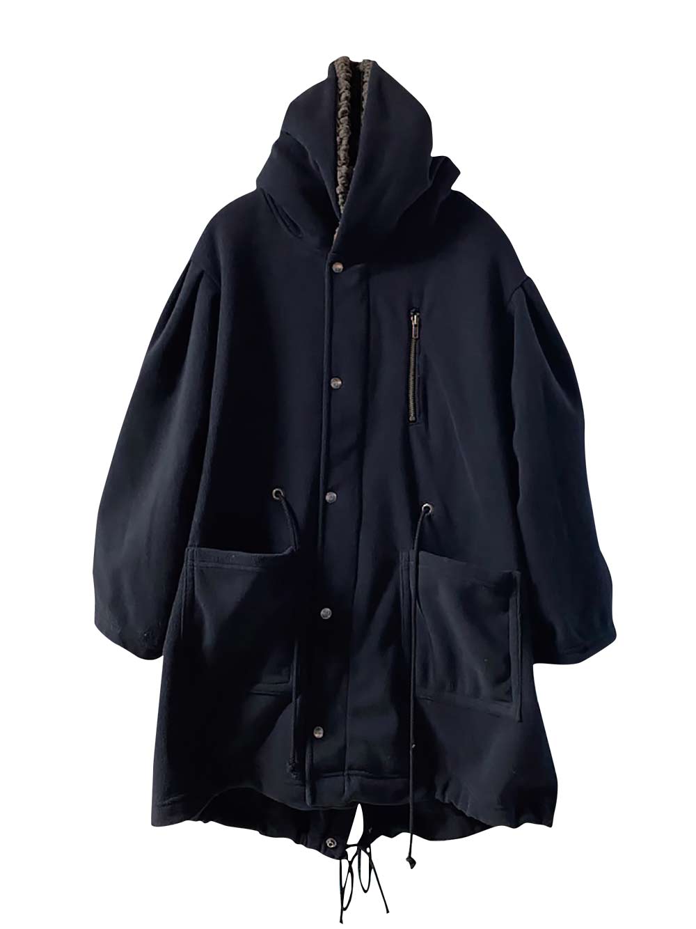 Hooded Black Coat