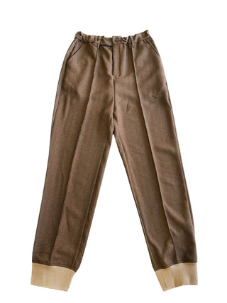 Brown Straight Jogging Pants