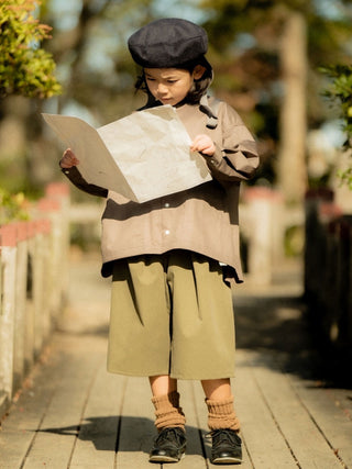 Khaki Pleated Shorts