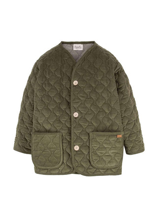 Green Corduroy Padded Overshirt