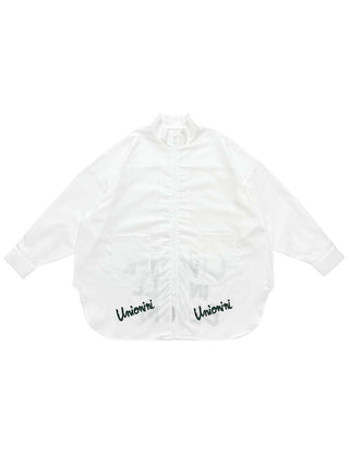 Slogan White Long Blouse