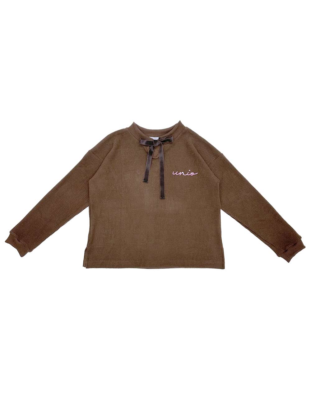 PREORDER: Ribbon Collar Brown Sweater
