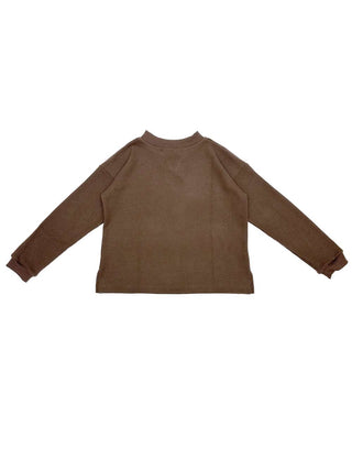 Ribbon Collar Brown Sweater