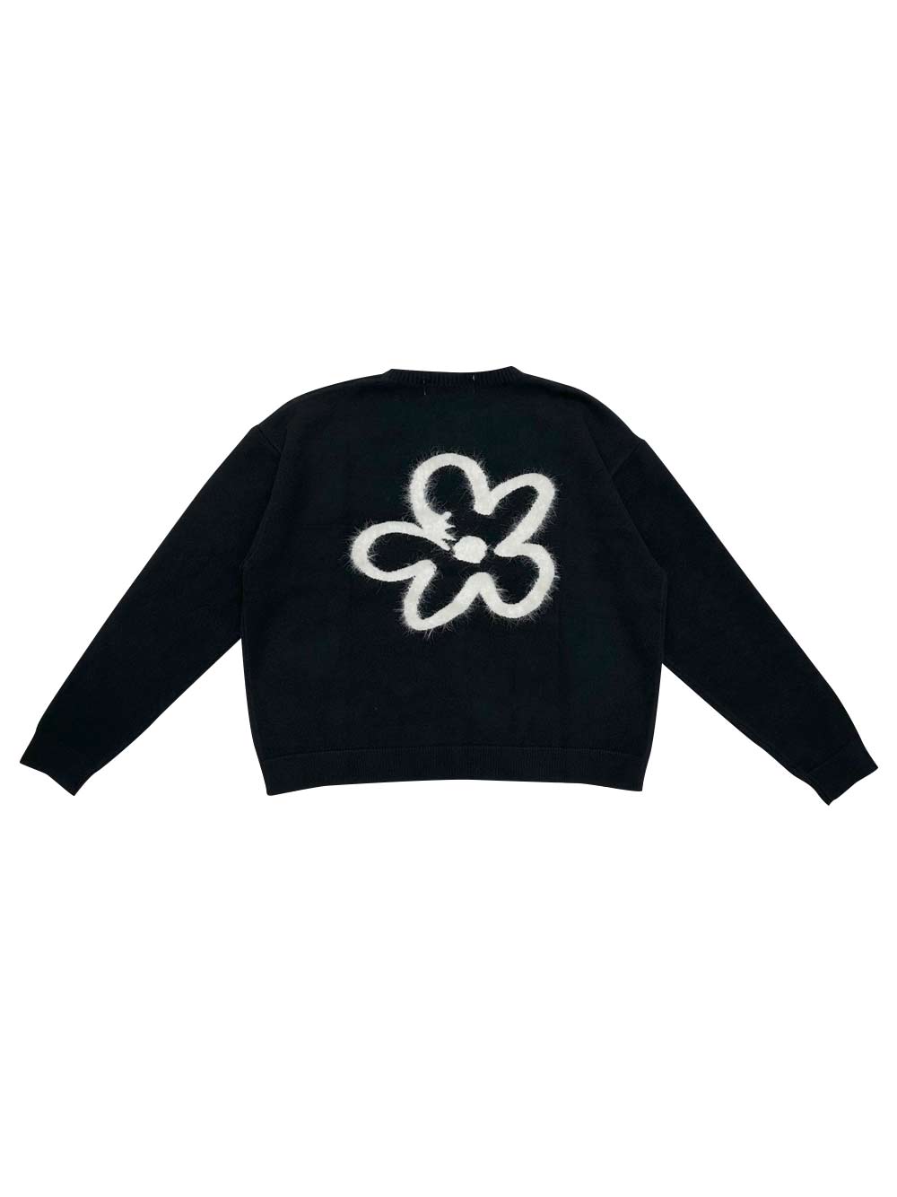 Flower Black Sweater