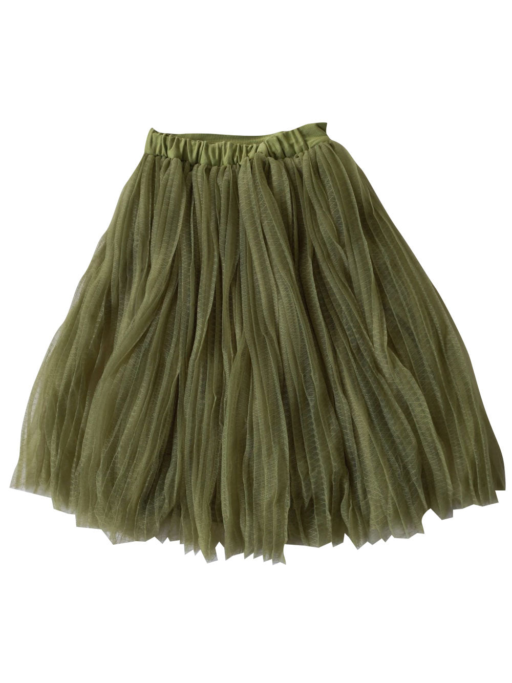 Pleated Tea Length Wrap Skirt