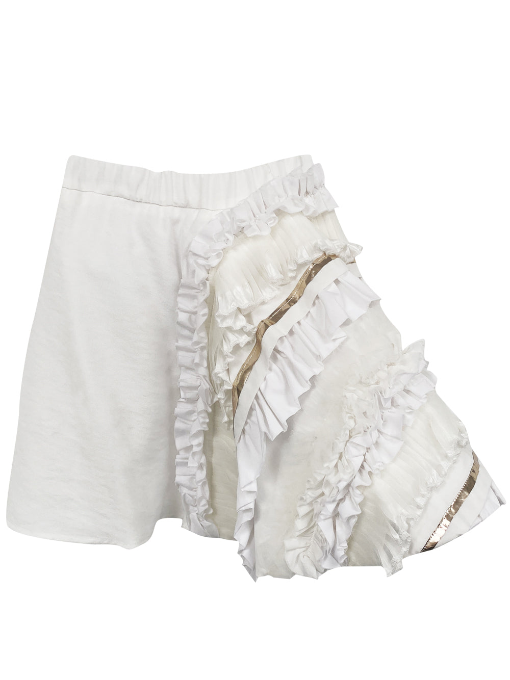 Tia White Ruffle Skirt