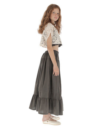 Long Ruffle Skirt