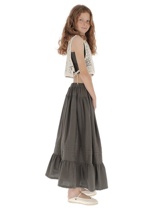 Long Ruffle Skirt