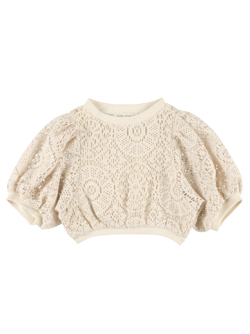 PREORDER: Puffed Sleeve Crochet Top