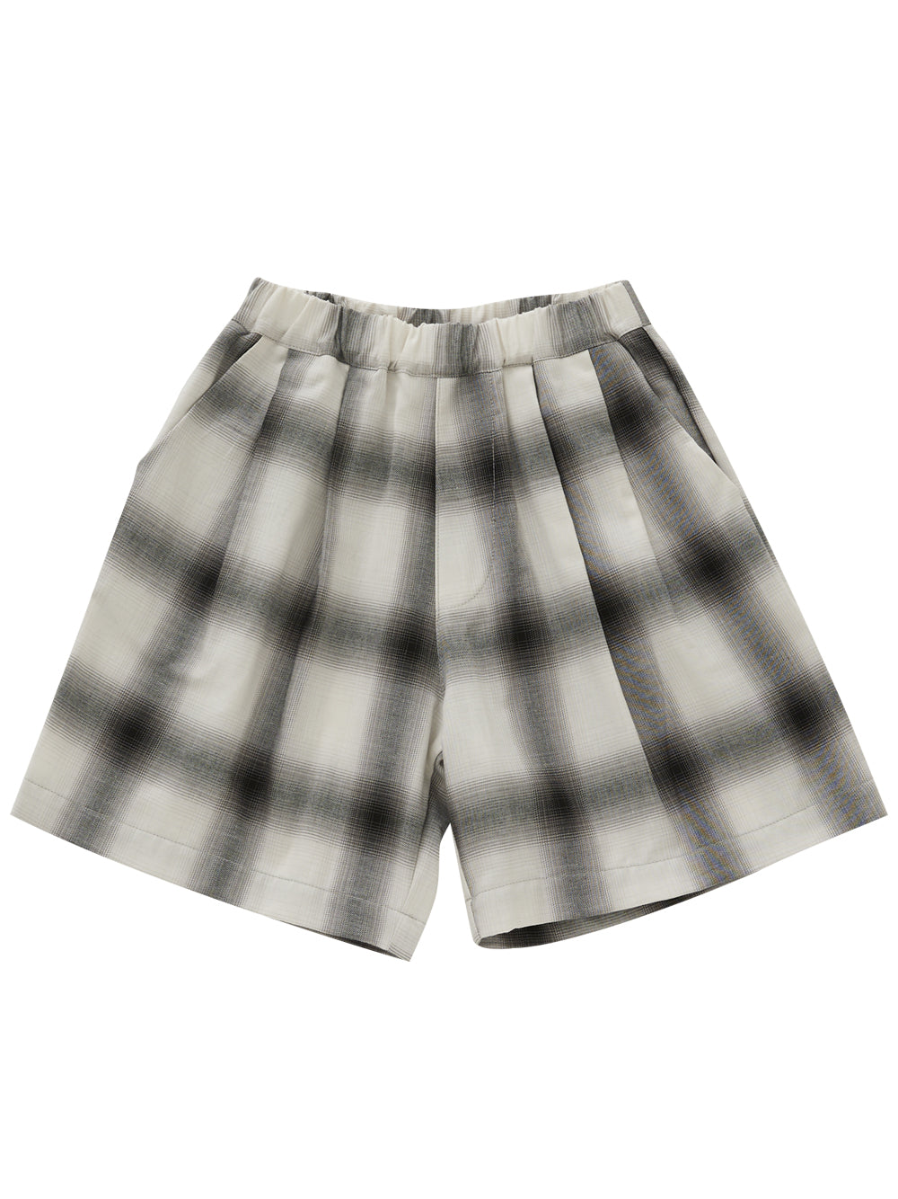 Ombre Check Wide Shorts