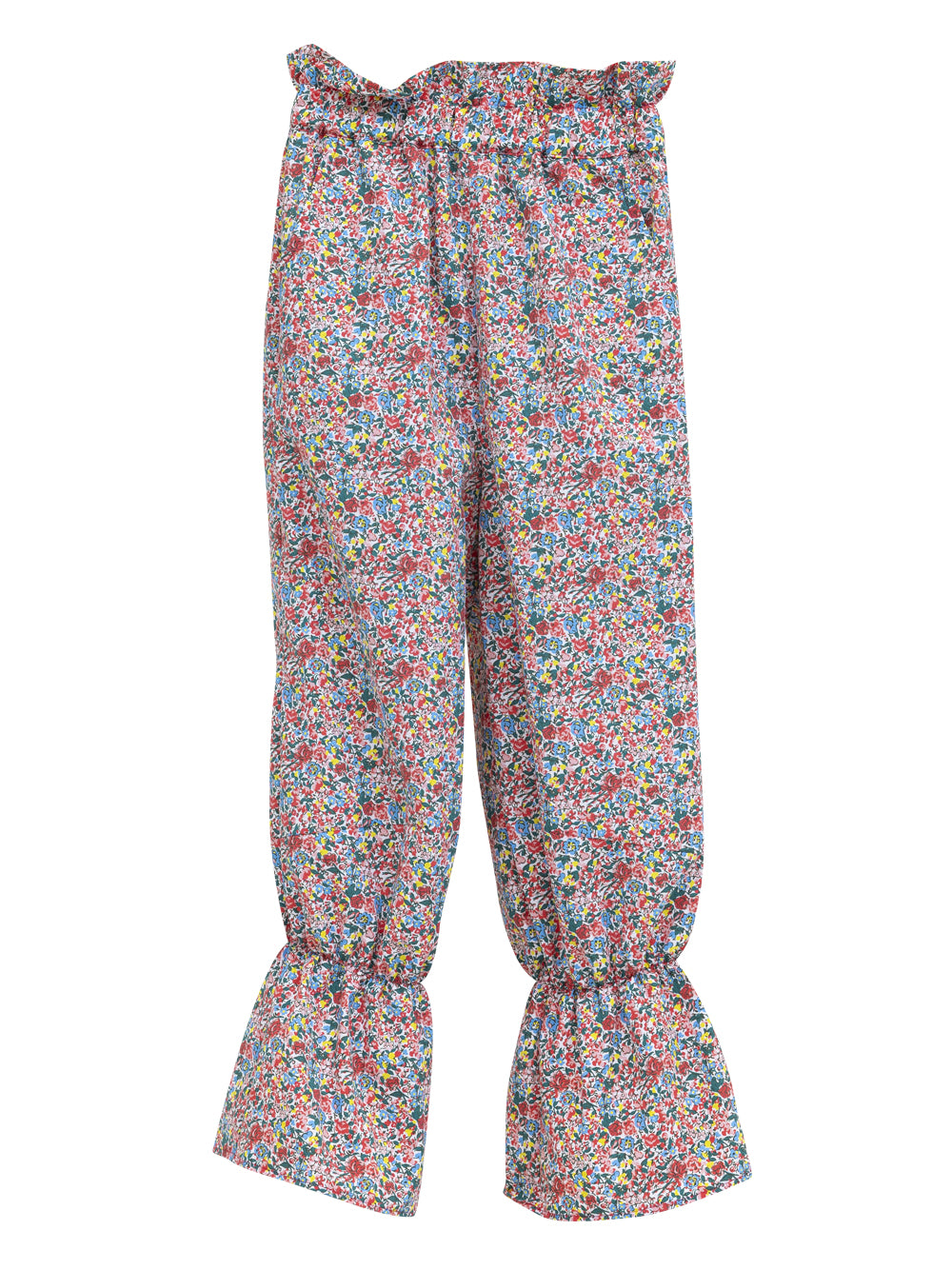Red Floral Pattern Trousers