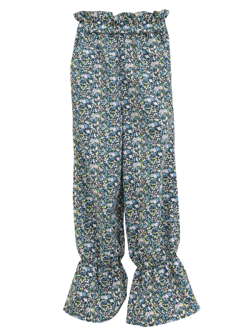 Black Floral Pattern Trousers