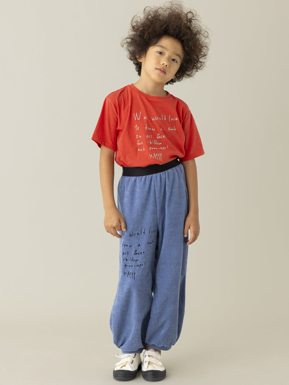 Metal Blue Embroidery Pile Pants