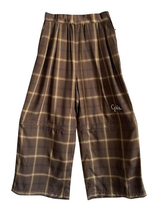 Brown Plaid Separate Pants