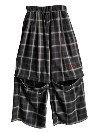 Black Plaid Separate Pants