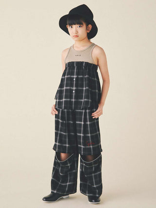 Black Plaid Separate Pants