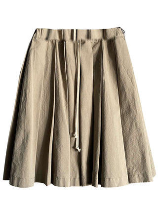 Beige Tack Flare Skirt