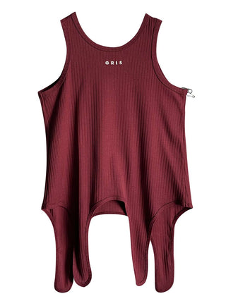 Burgundy Rib Tank Top