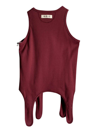 Burgundy Rib Tank Top