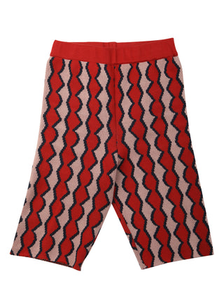 Jacquard Red Short Leggings