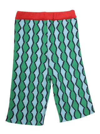 Jacquard Green Leggings